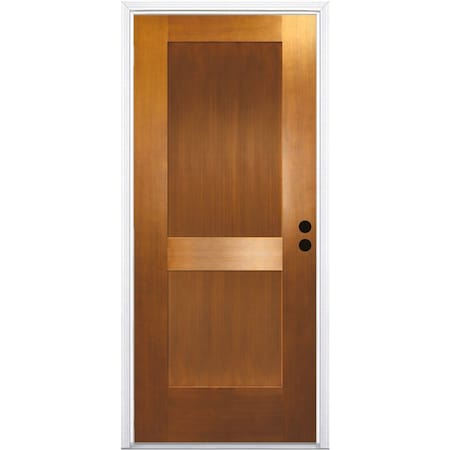 Codel Doors 32" x 80" Fir Grain Shaker Exterior Fiberglass Door 2868LHISPFG2PSHK491615M
